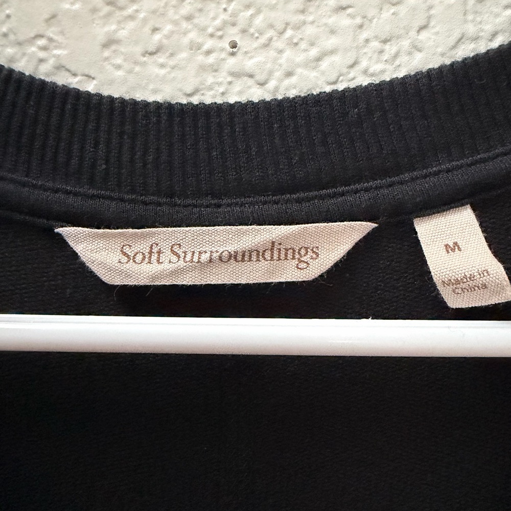 Soft Surroundings Siesta Soft Tunic Black, Women’s size medium - Picture 3 of 12
